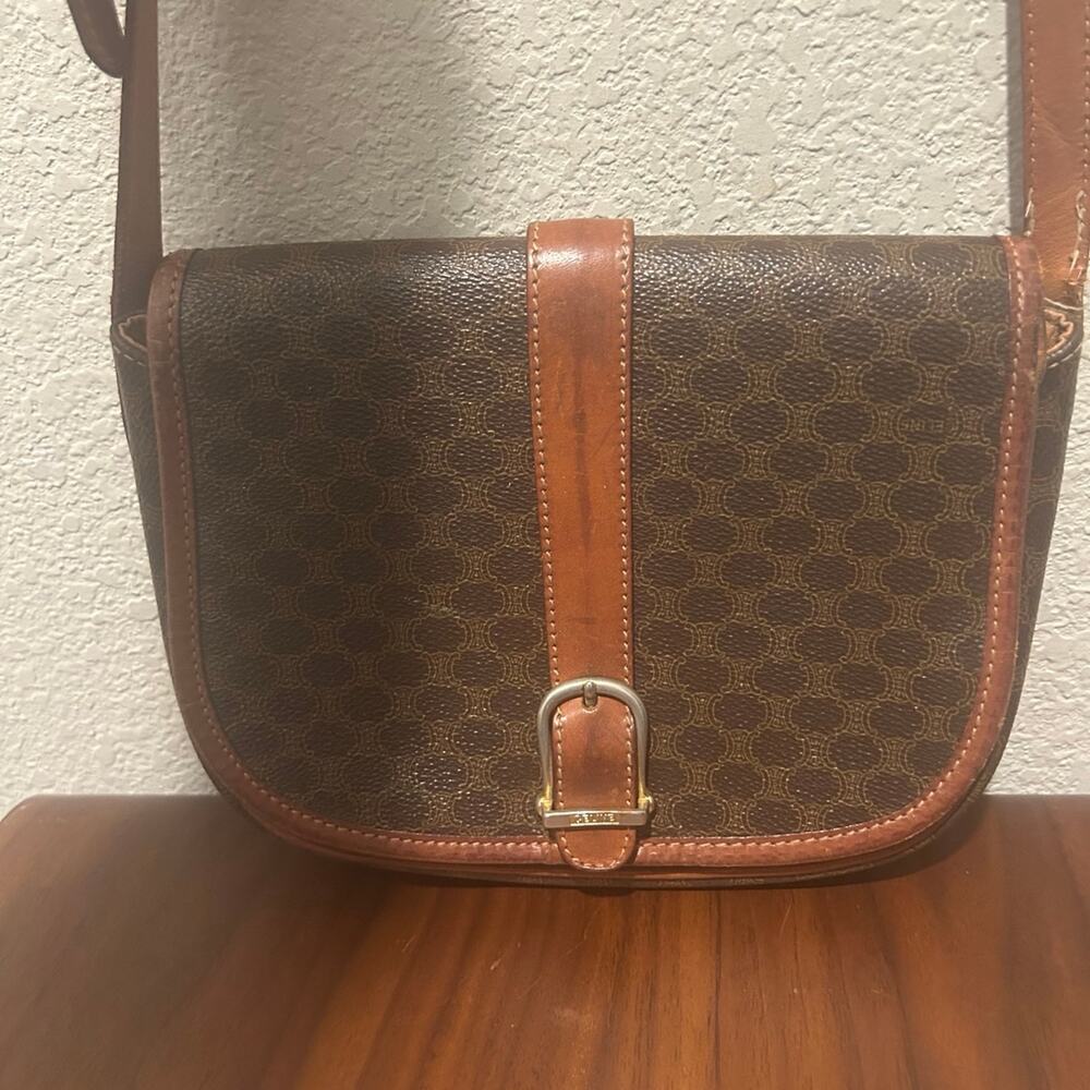 Vintage Celine Macadam Crossbody Bag